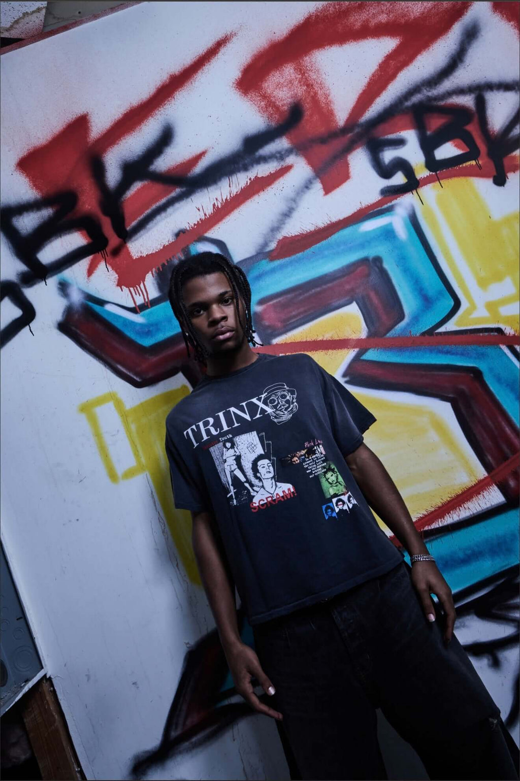 Faded Love T-Shirt – Cut & Sew Distressed Graphic Tee