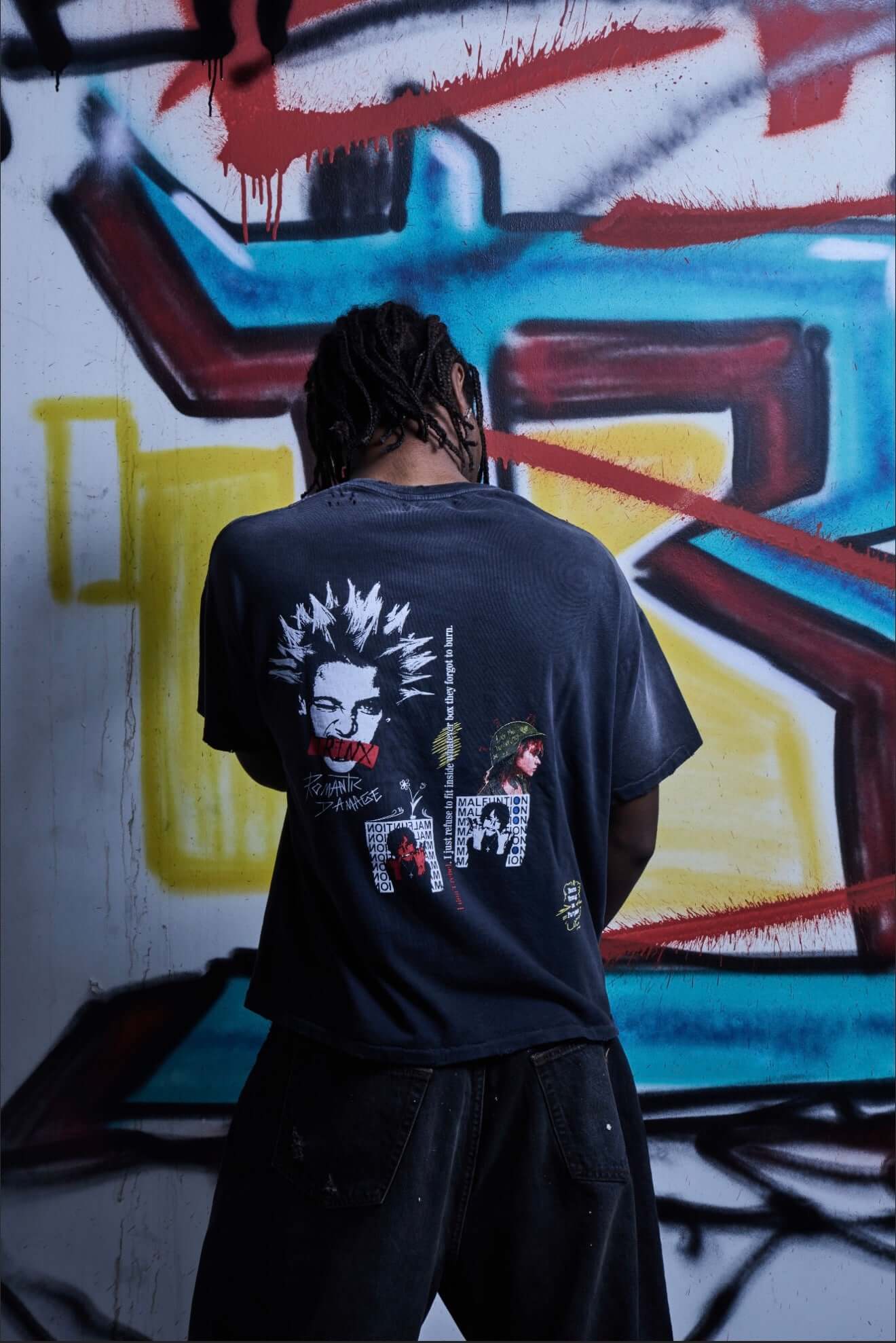 Faded Love T-Shirt – Cut & Sew Distressed Graphic Tee