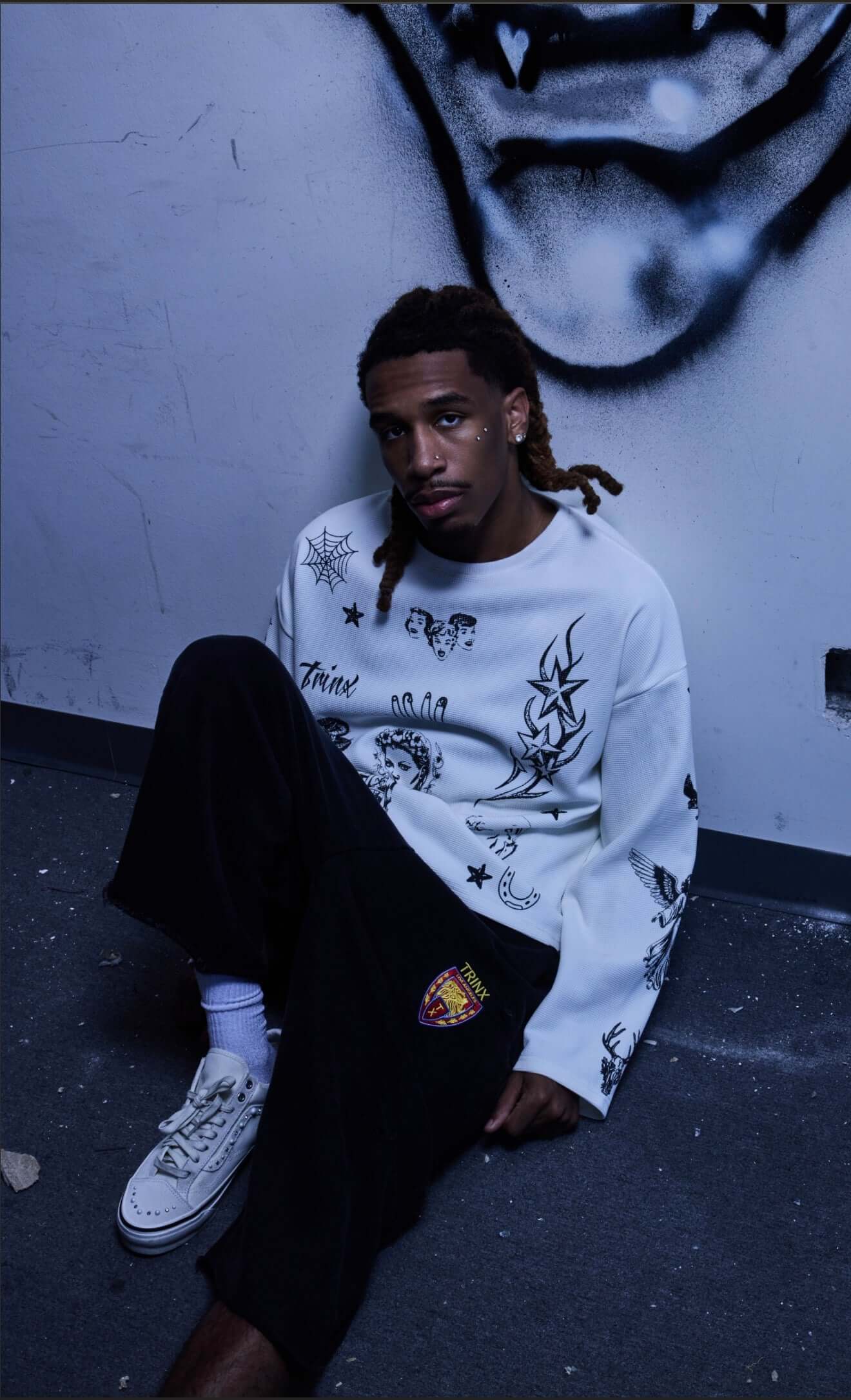 blackout long sweat shorts