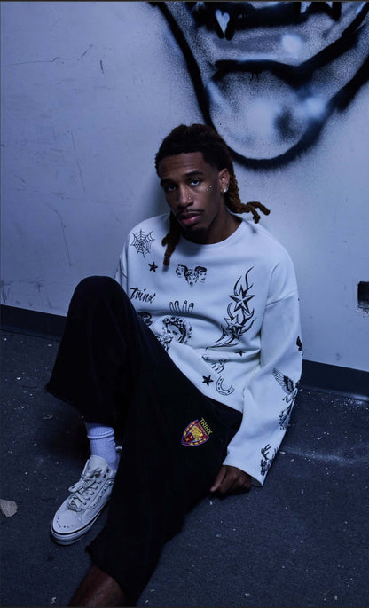 blackout long sweat shorts