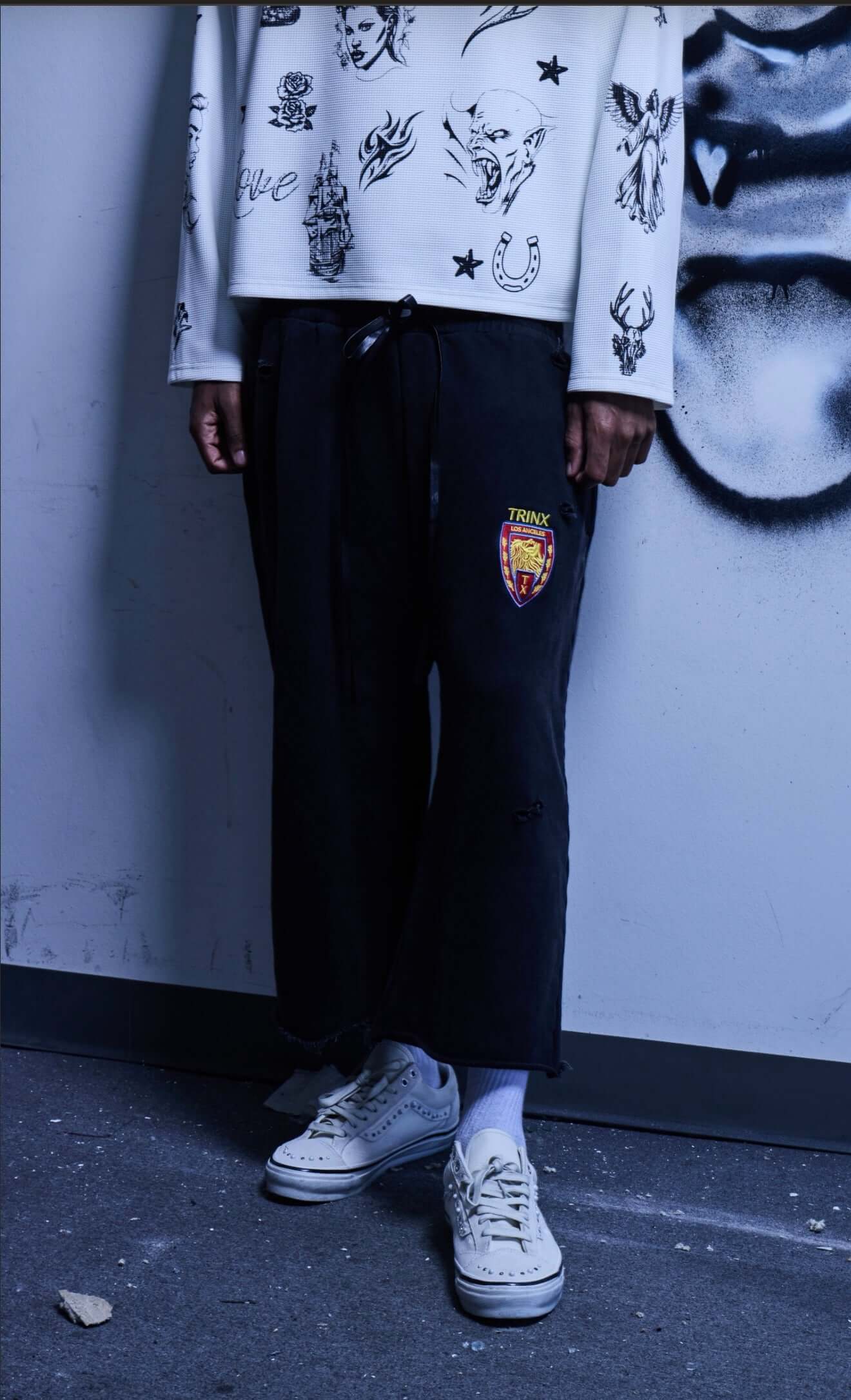blackout long sweat shorts