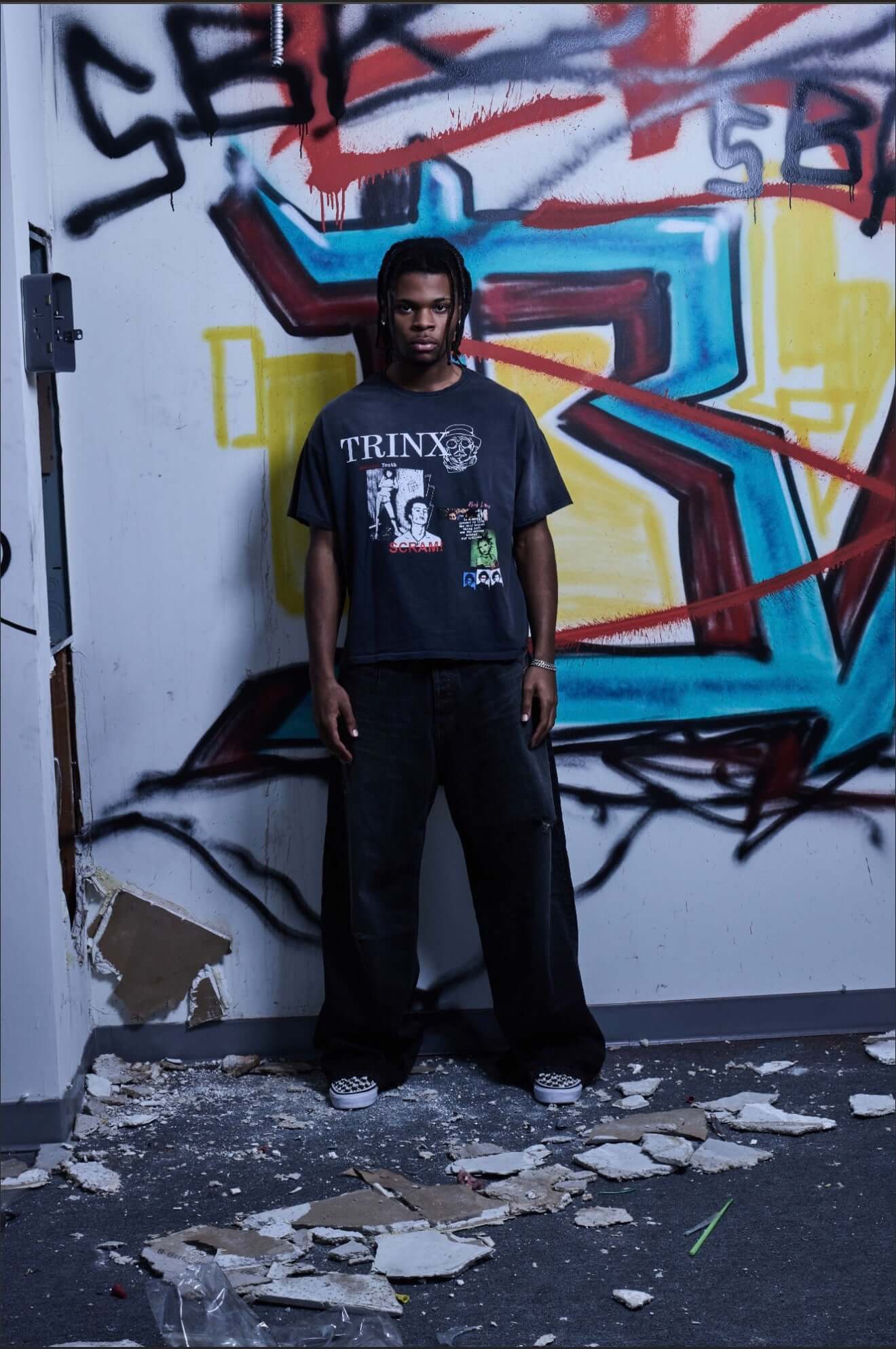 Faded Love T-Shirt – Cut & Sew Distressed Graphic Tee